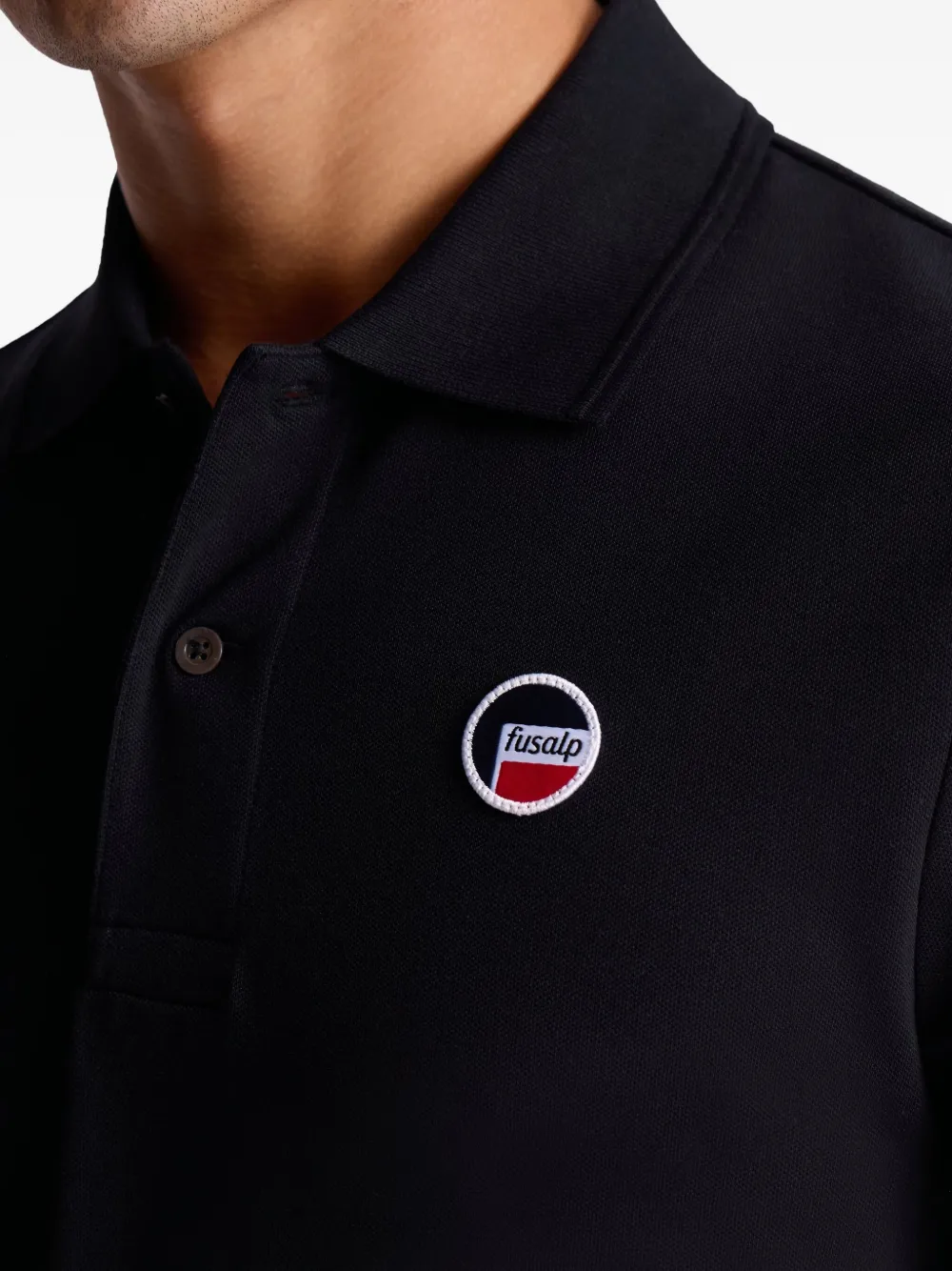 Fusalp Elbin katoenen poloshirt Zwart