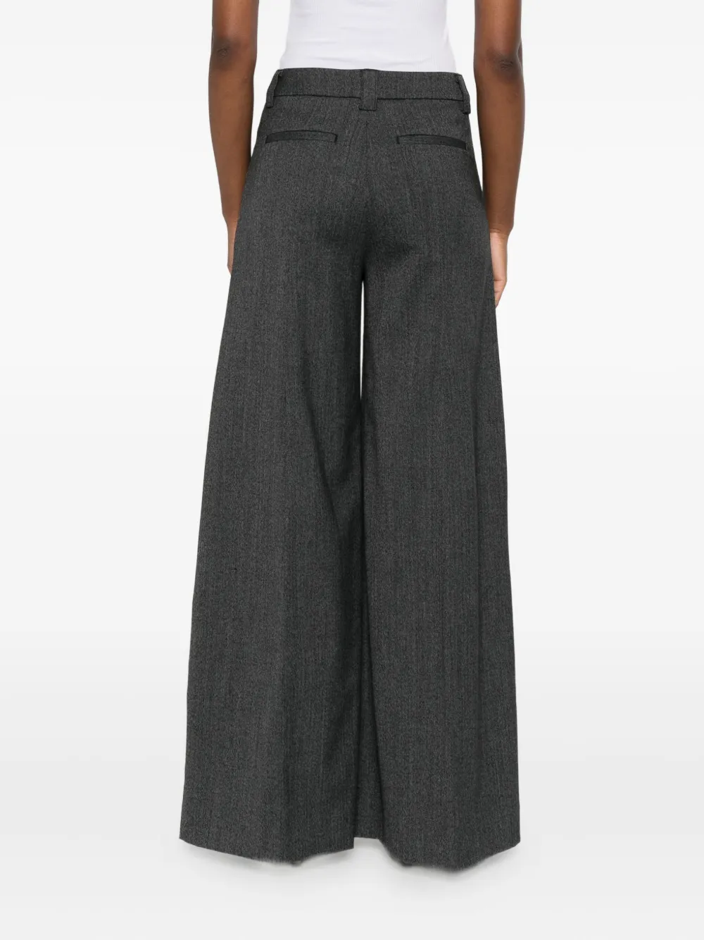 THELATEST Broek met wijde pijpen Grijs