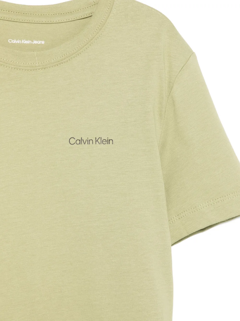 Calvin Klein Logo-print T-shirt In Green
