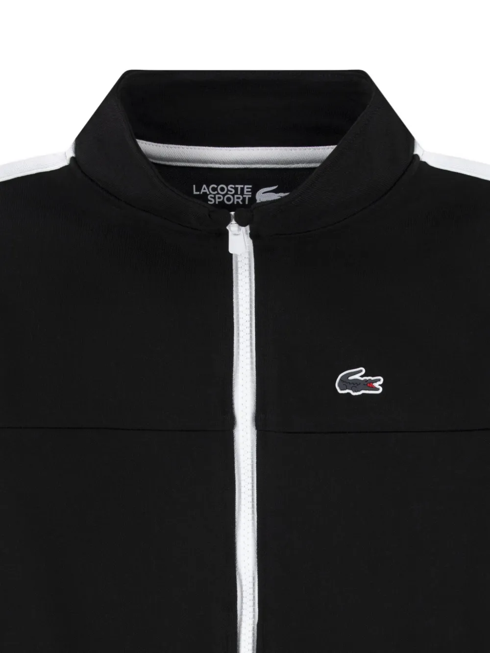  Lacoste Kids Stripe Zip-up Jacket - Black 
