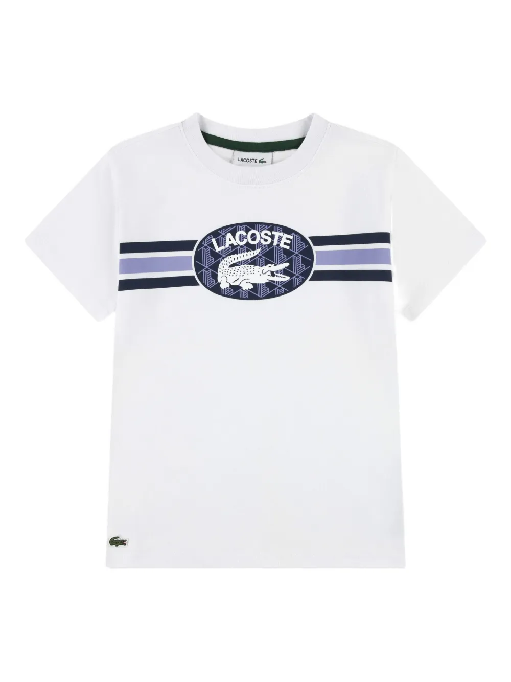 Lacoste Kids logo graphic T-shirt - Bianco