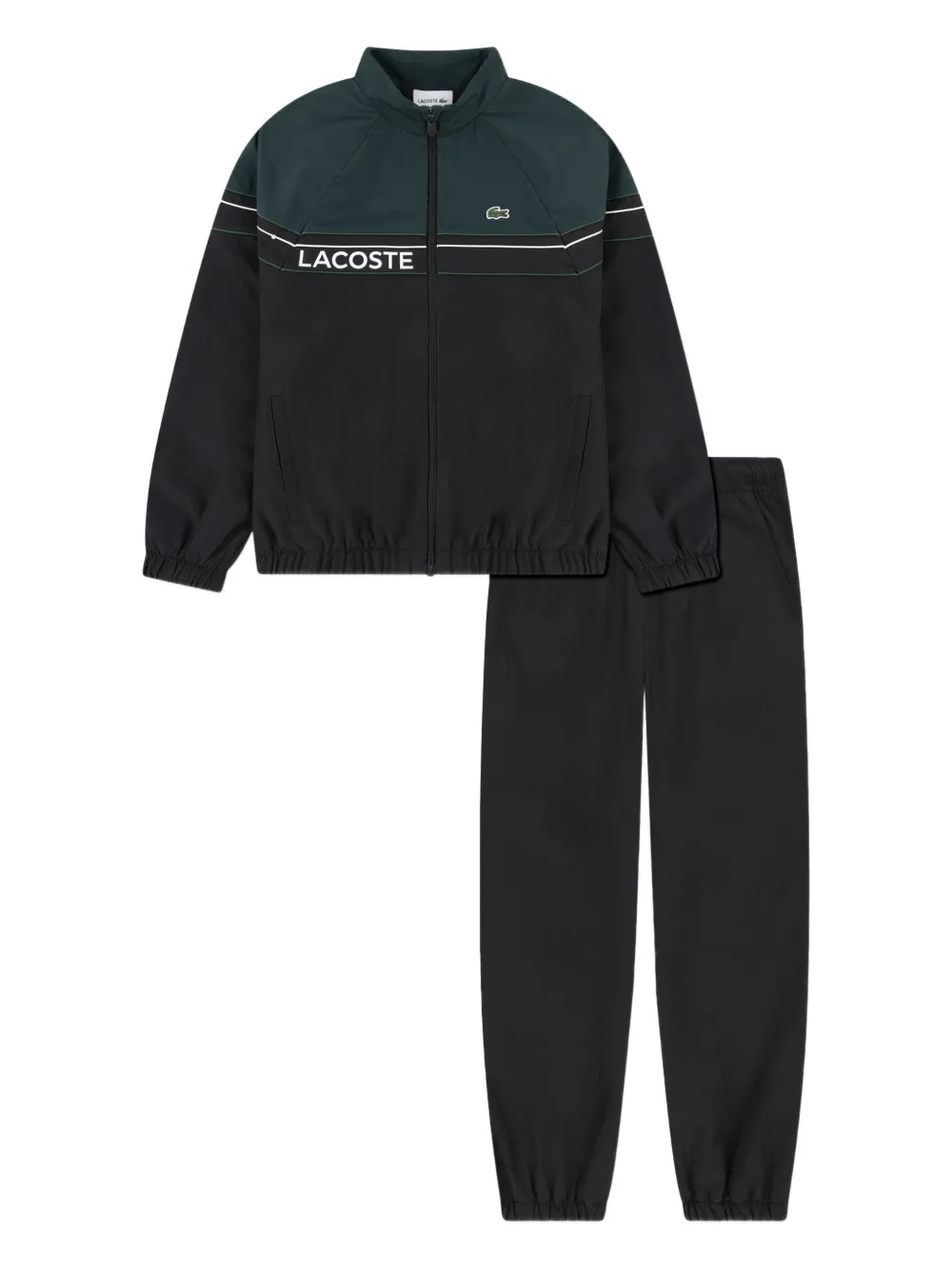 Lacoste Kids logo tracksuit - Nero