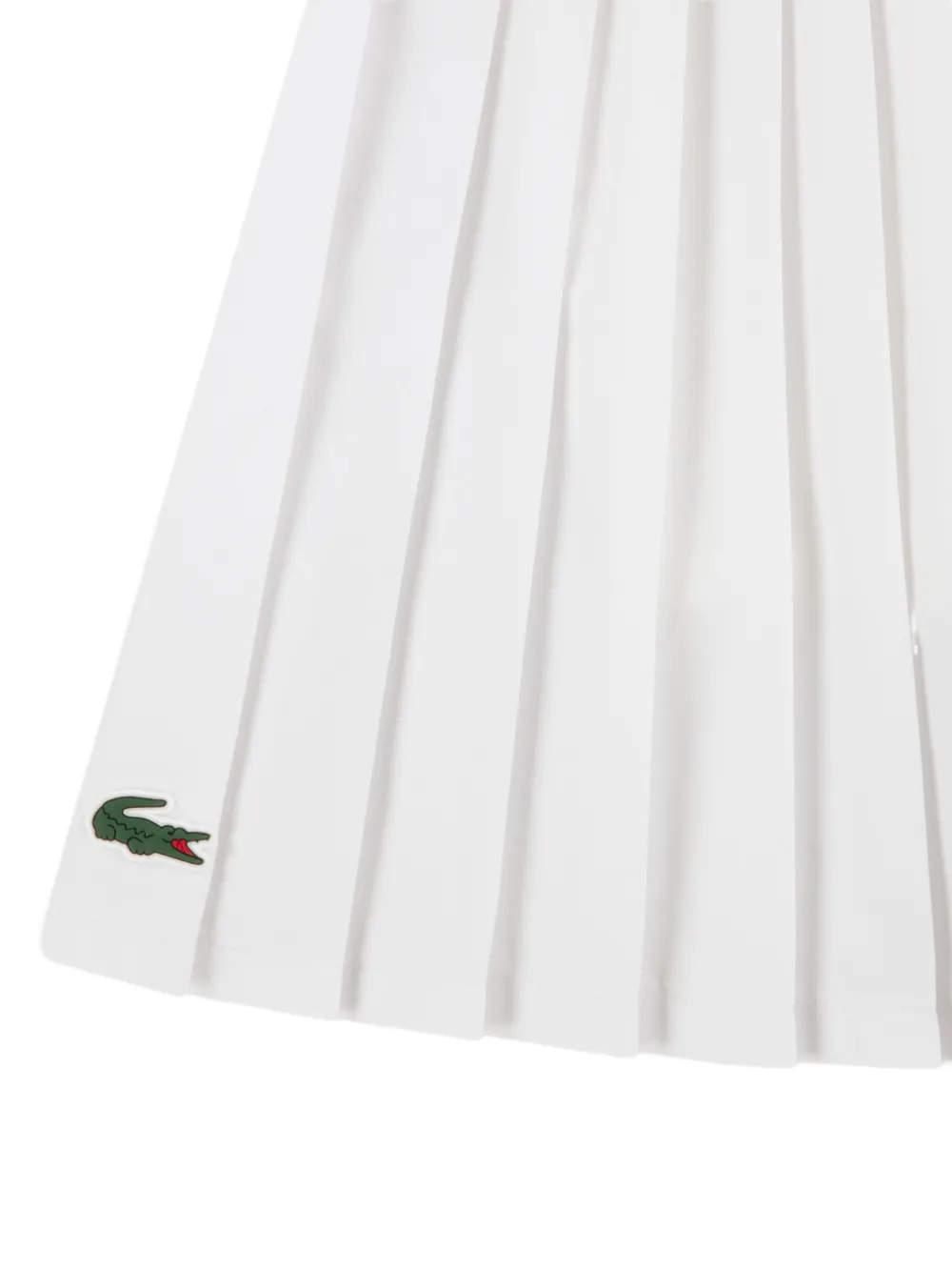Lacoste Kids Plooirok met logodetail Wit