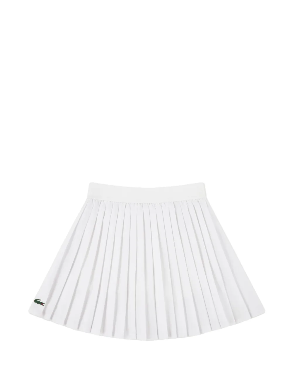 Lacoste Kids logo-detail pleated skirt - Bianco