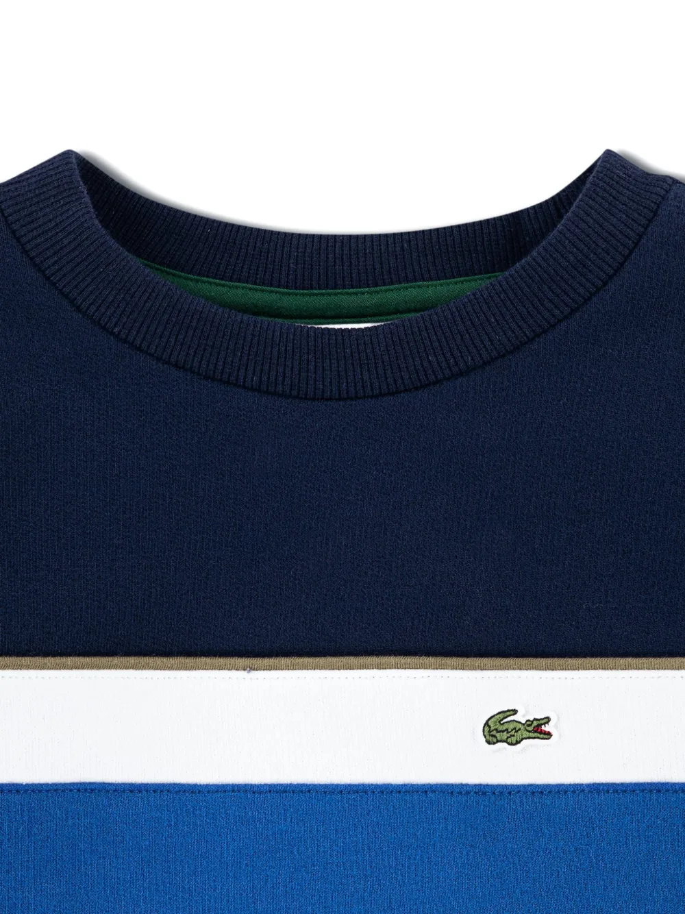 Lacoste Kids Trui met gestreept logo Blauw