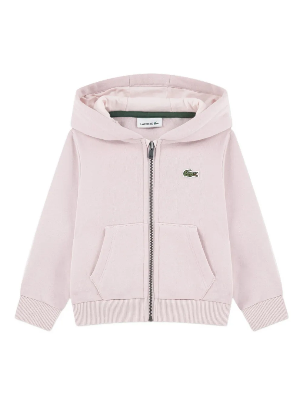  Lacoste Kids Logo Hooded Tracksuit Set - Pink 