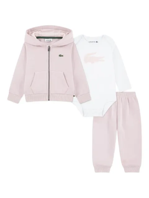 Lacoste Kids logo hooded tracksuit set