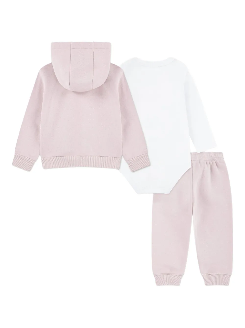  Lacoste Kids Logo Hooded Tracksuit Set - Pink 