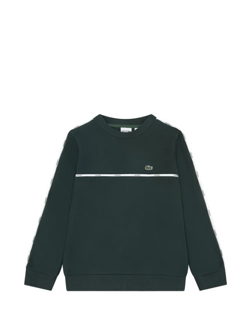 Lacoste Kids logo-detail stripe sweatshirt - Verde