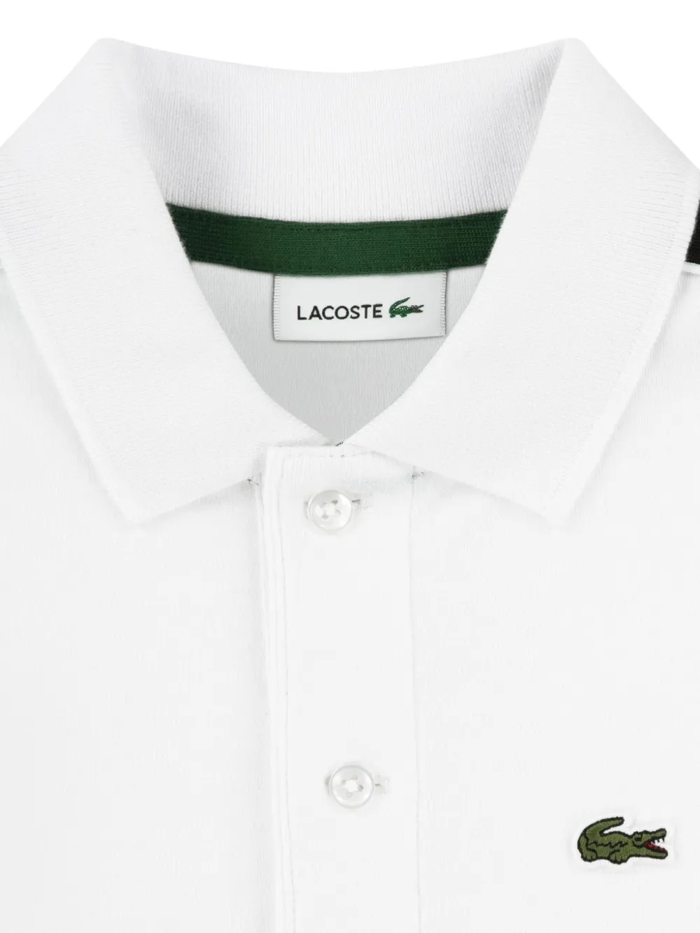 Lacoste Logo-tape Polo Shirt In White