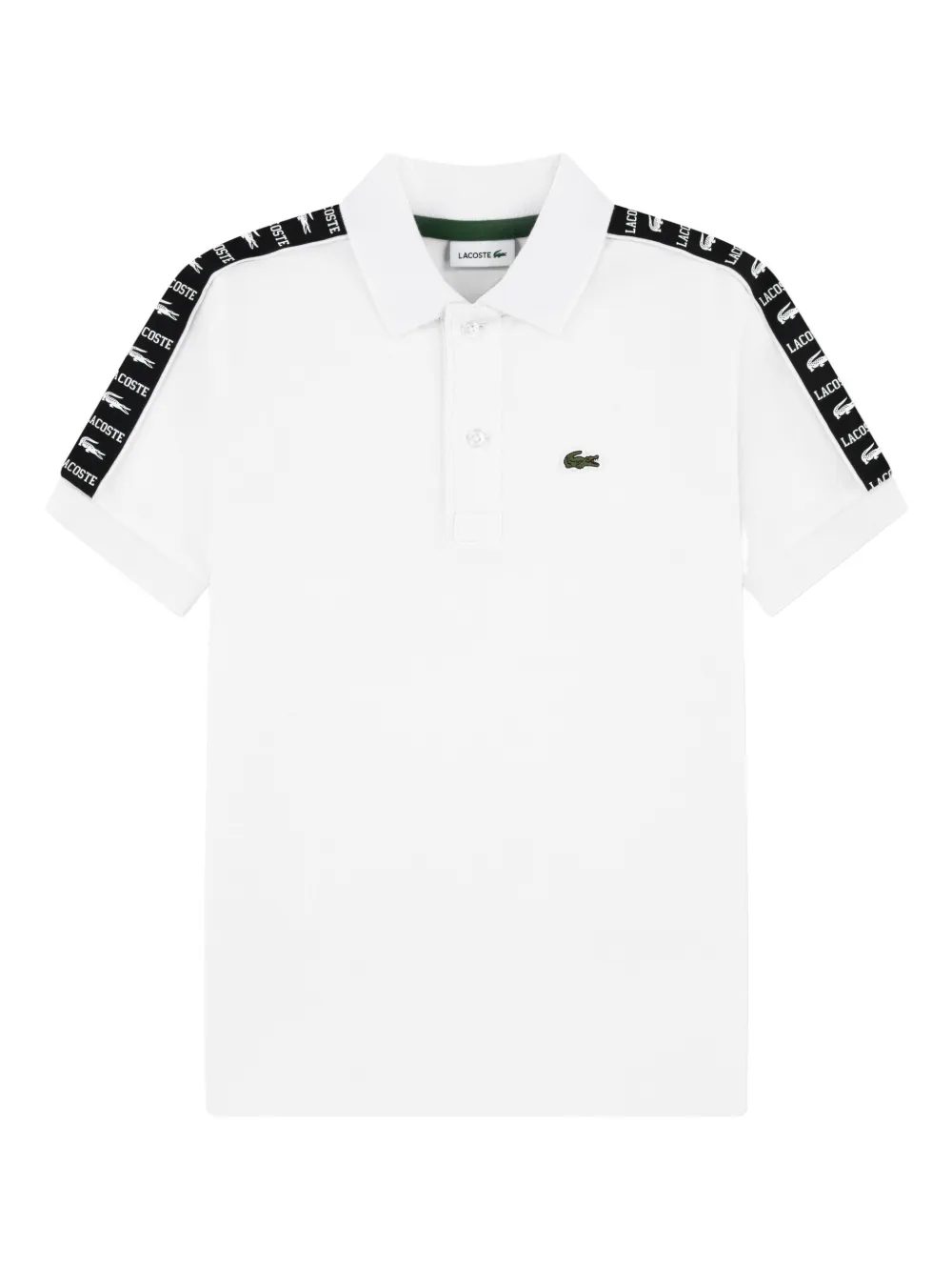 Lacoste Logo-tape Polo Shirt In White