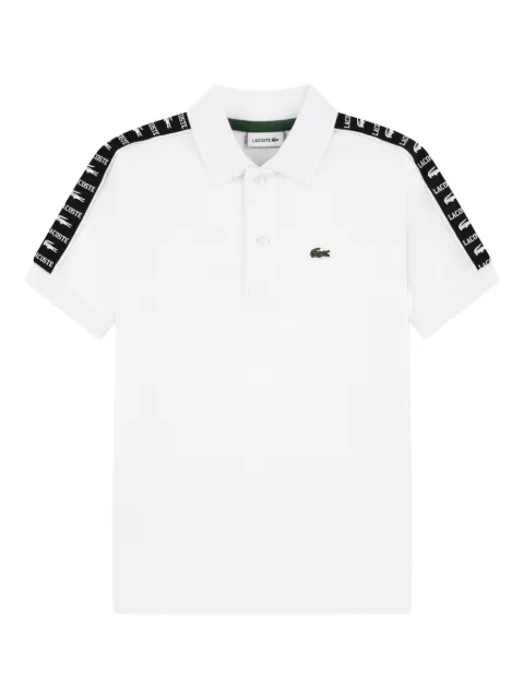 Lacoste Kids playera tipo polo con franja del logo