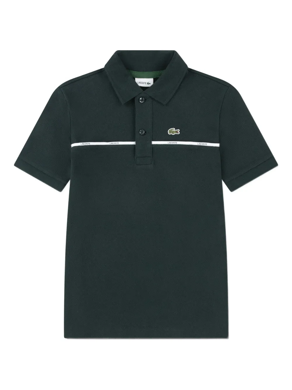 Lacoste Kids striped polo shirt - Verde