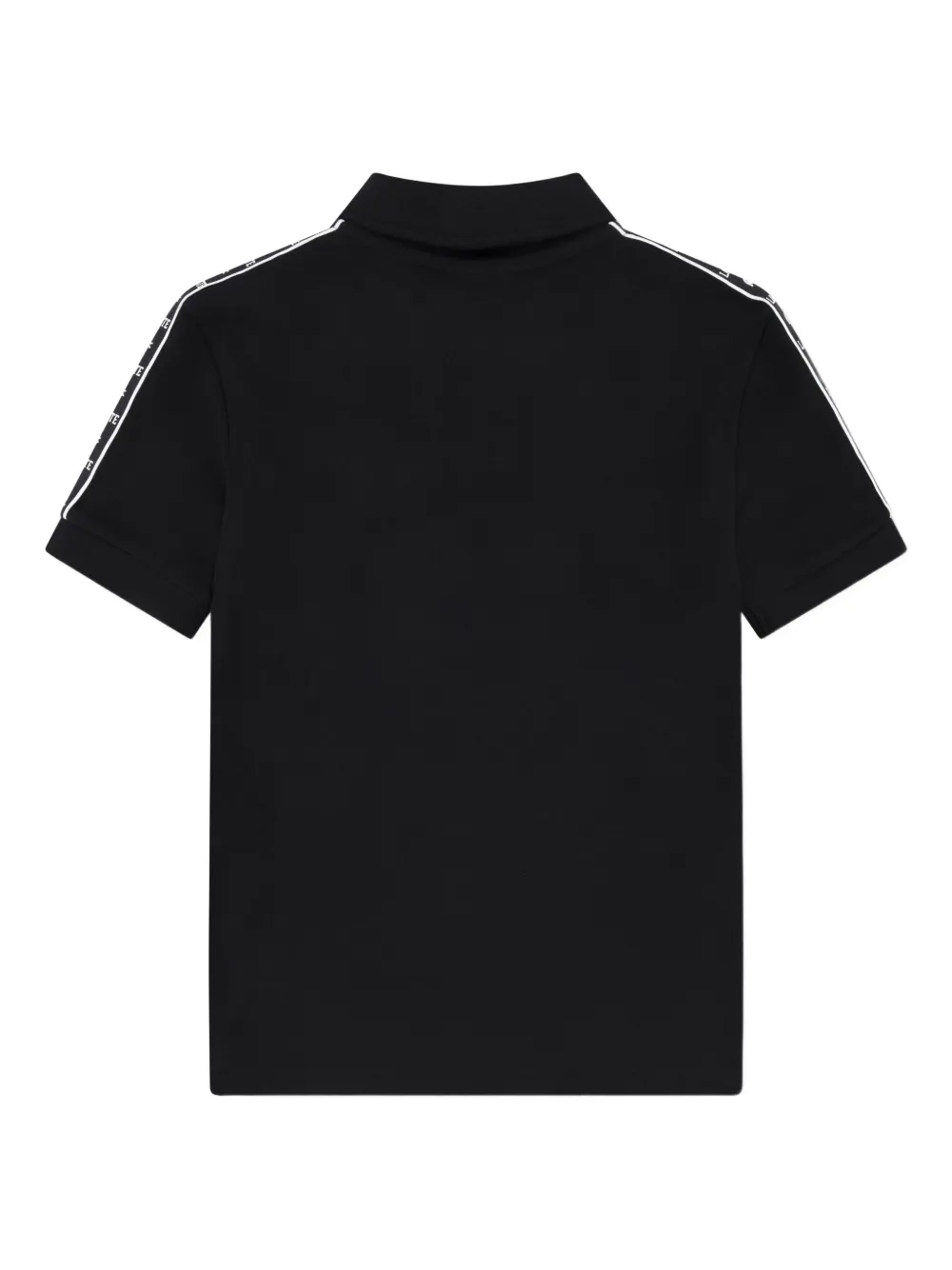 Lacoste Logo-tape Polo Shirt In Black