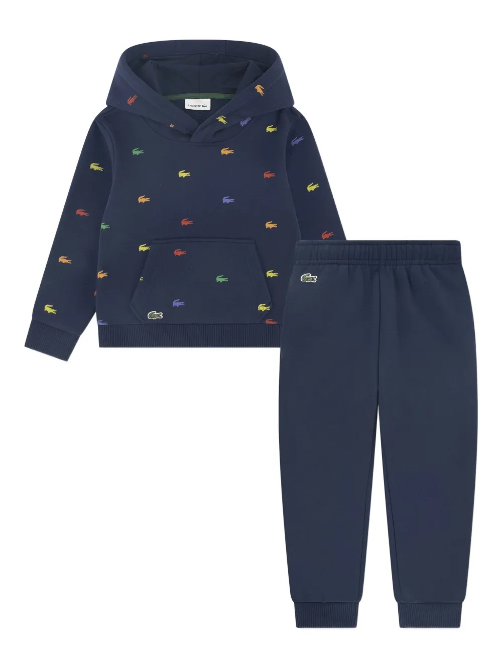 Lacoste Kids logo-print hooded tracksuit - Blu