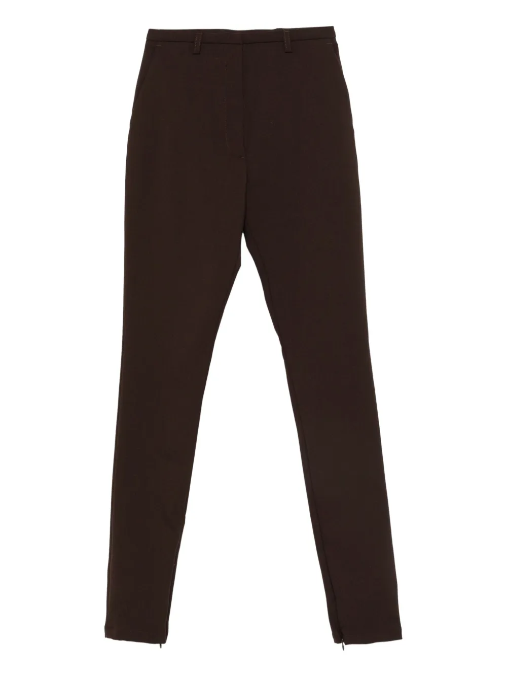 THELATEST zip-detail trousers | Brown | Image 1