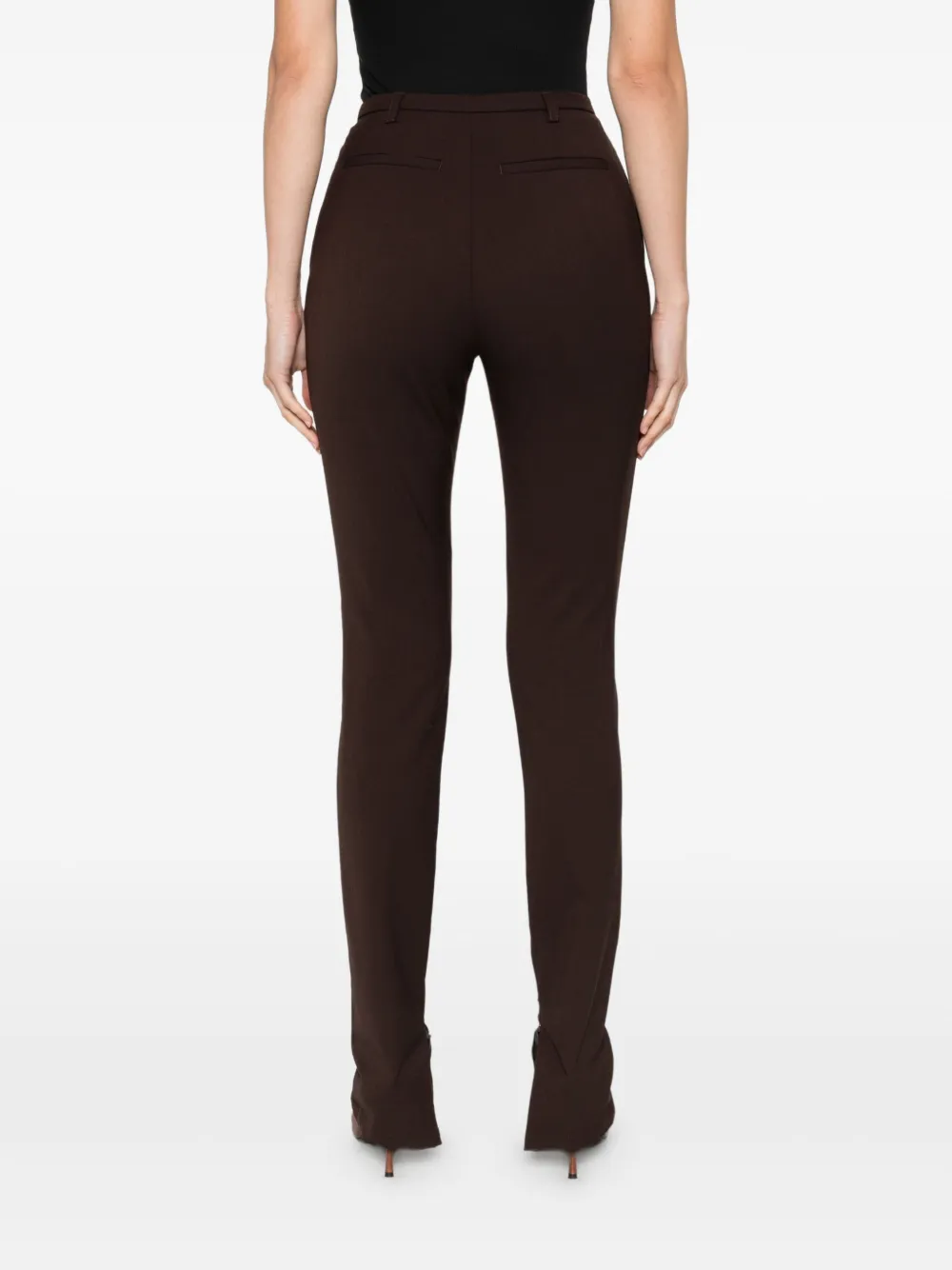 THELATEST Broek met rits Bruin