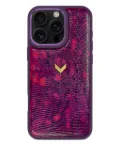 VELANTE lizard-texture iPhone 16 Pro Max case - Purple
