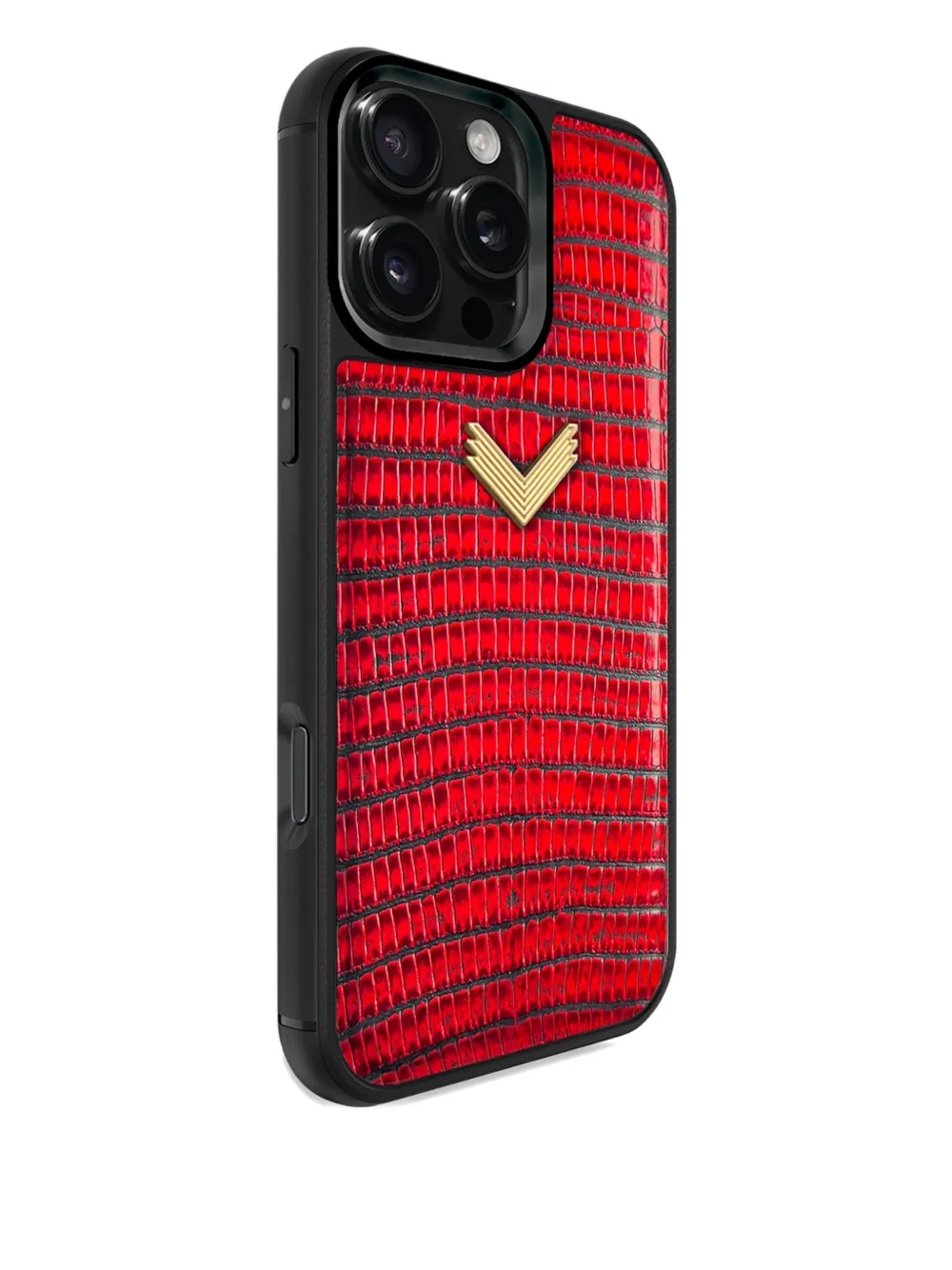 Velante Lizard-texture Iphone 16 Pro Max Case In Red
