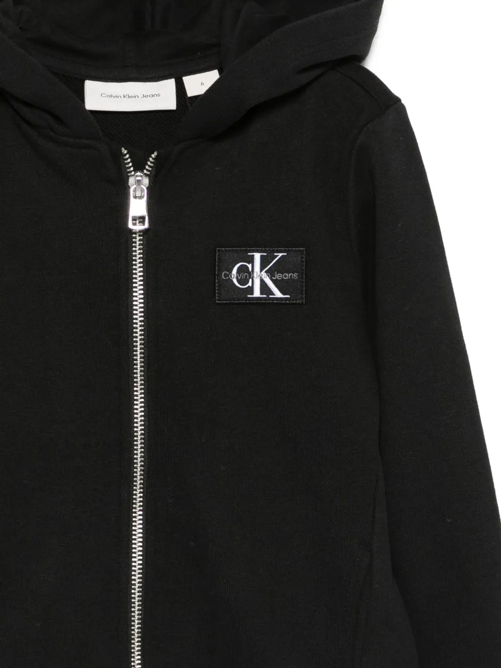 Calvin Klein Kids Hoodie met rits Zwart