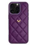 VELANTE quilted leather iPhone 16 Pro Max case - Purple