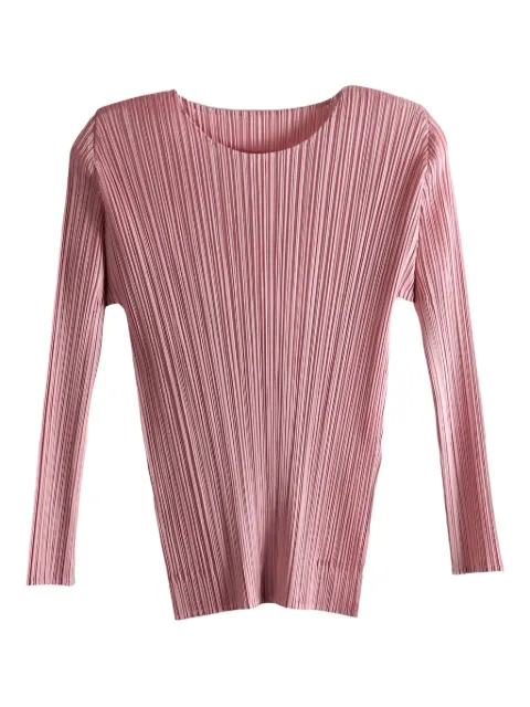 Pleats Please Issey Miyake Pleated long-sleeve top