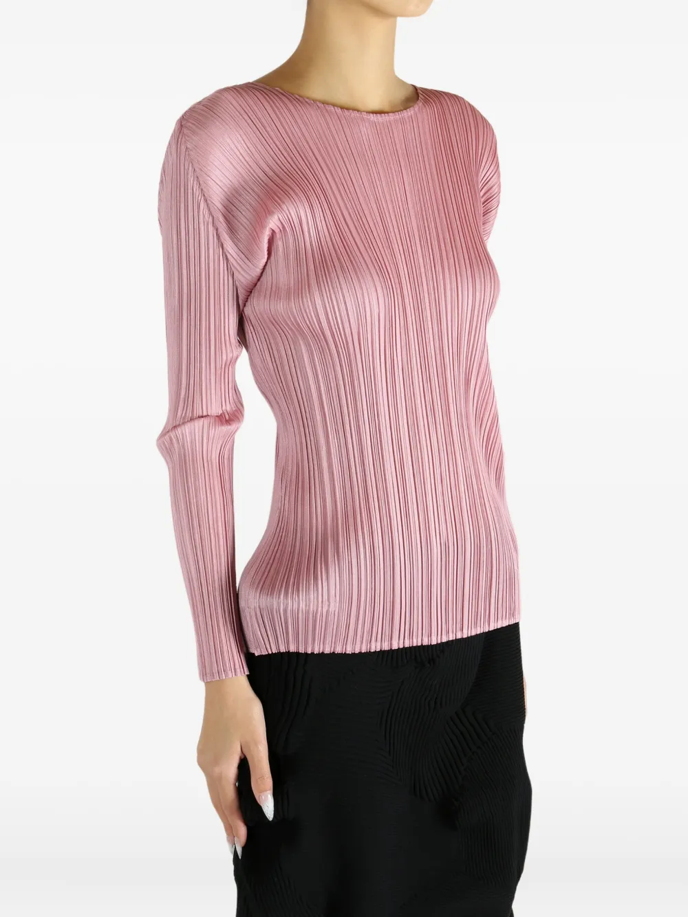 Pleats Please Issey Miyake Pleated long-sleeve Top | Pink | FARFETCH