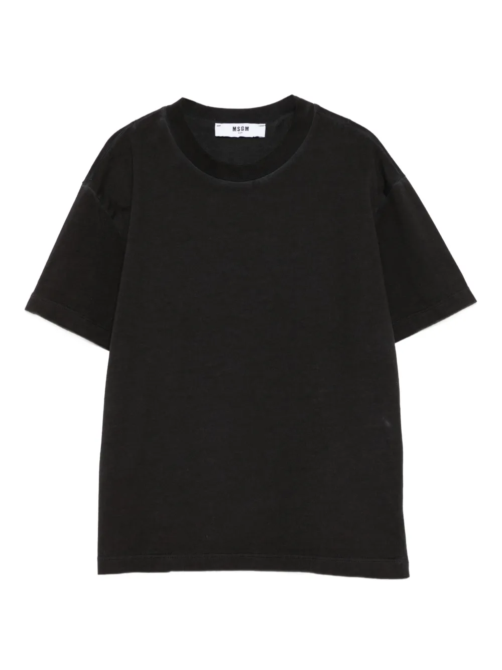 MSGM Kids logo-embroidered T-shirt - Nero