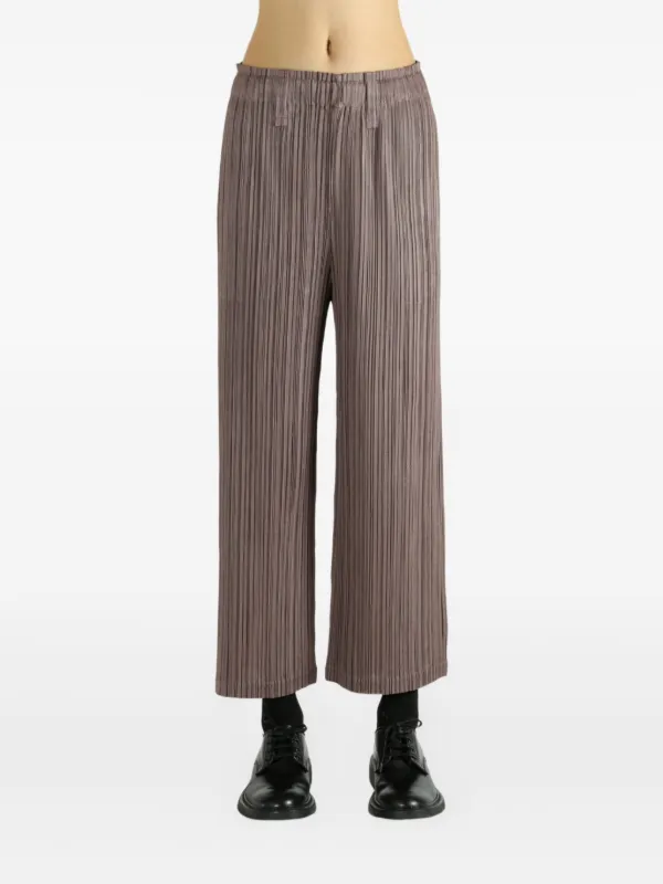 Pleats Please Issey Miyake Pleated PP58JF382 Trousers | Brown