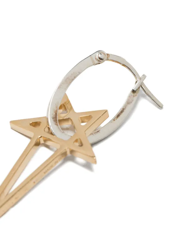 Rick Owens Pentagram Earring | Silver | FARFETCH JO