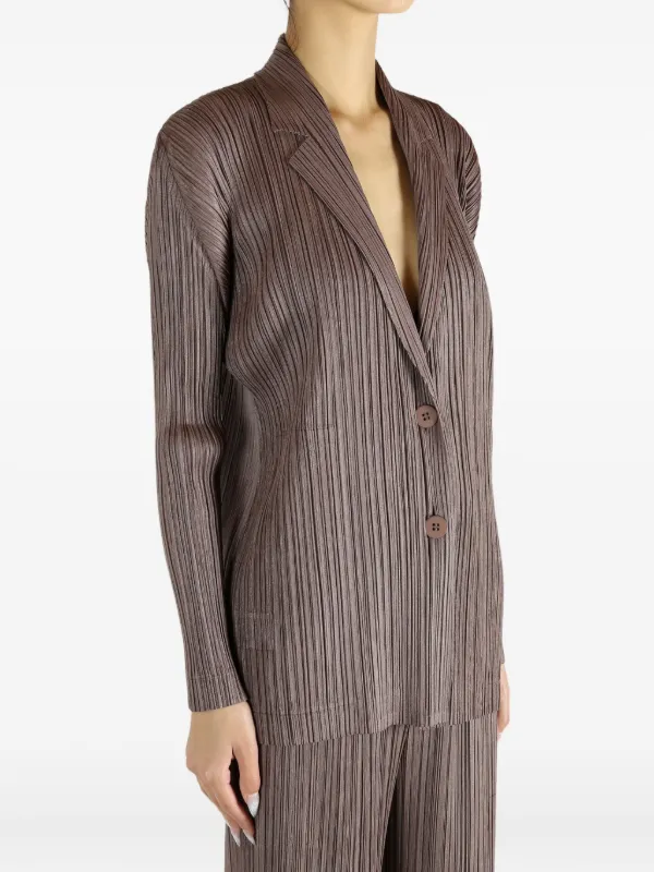 Pleats Please Issey Miyake プリーツ ジャケット | ブラウン