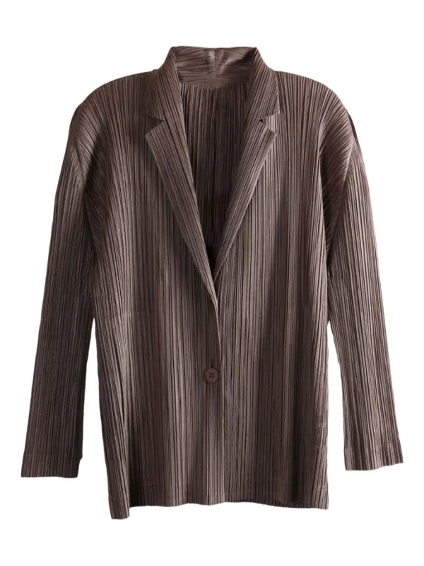 Pleats Please Issey Miyake プリーツ ジャケット | ブラウン