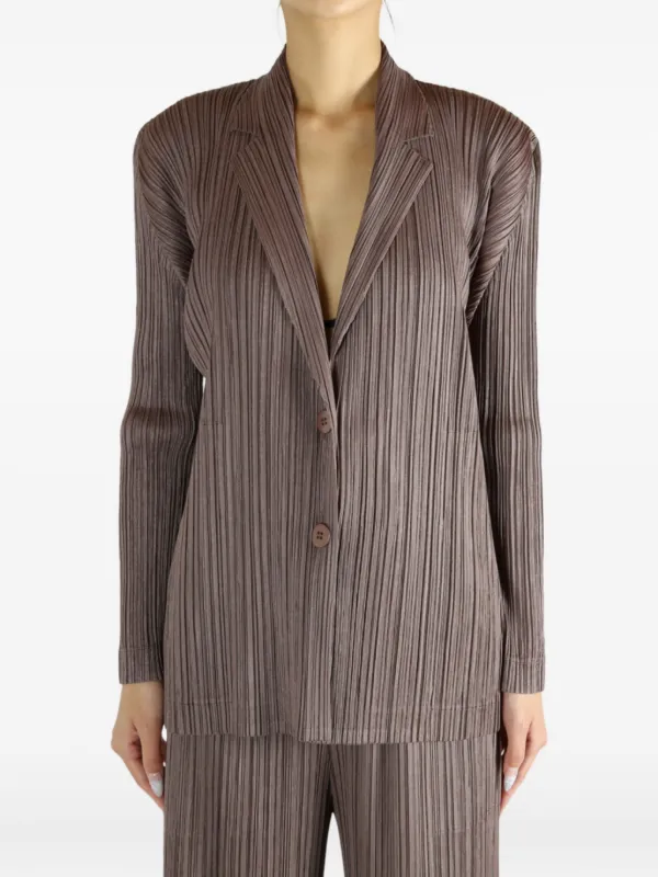 Pleats Please Issey Miyake プリーツ ジャケット | ブラウン