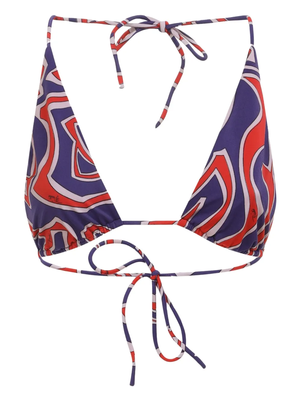 PUCCI abstract-print triangle bikini top | Blue | Image 1