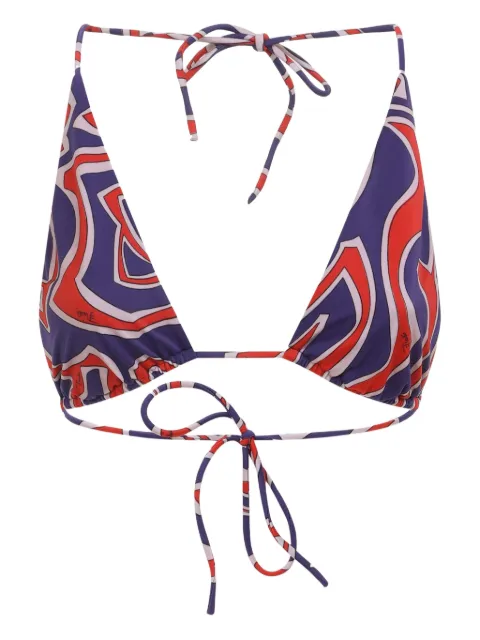 PUCCI abstract-print triangle bikini top