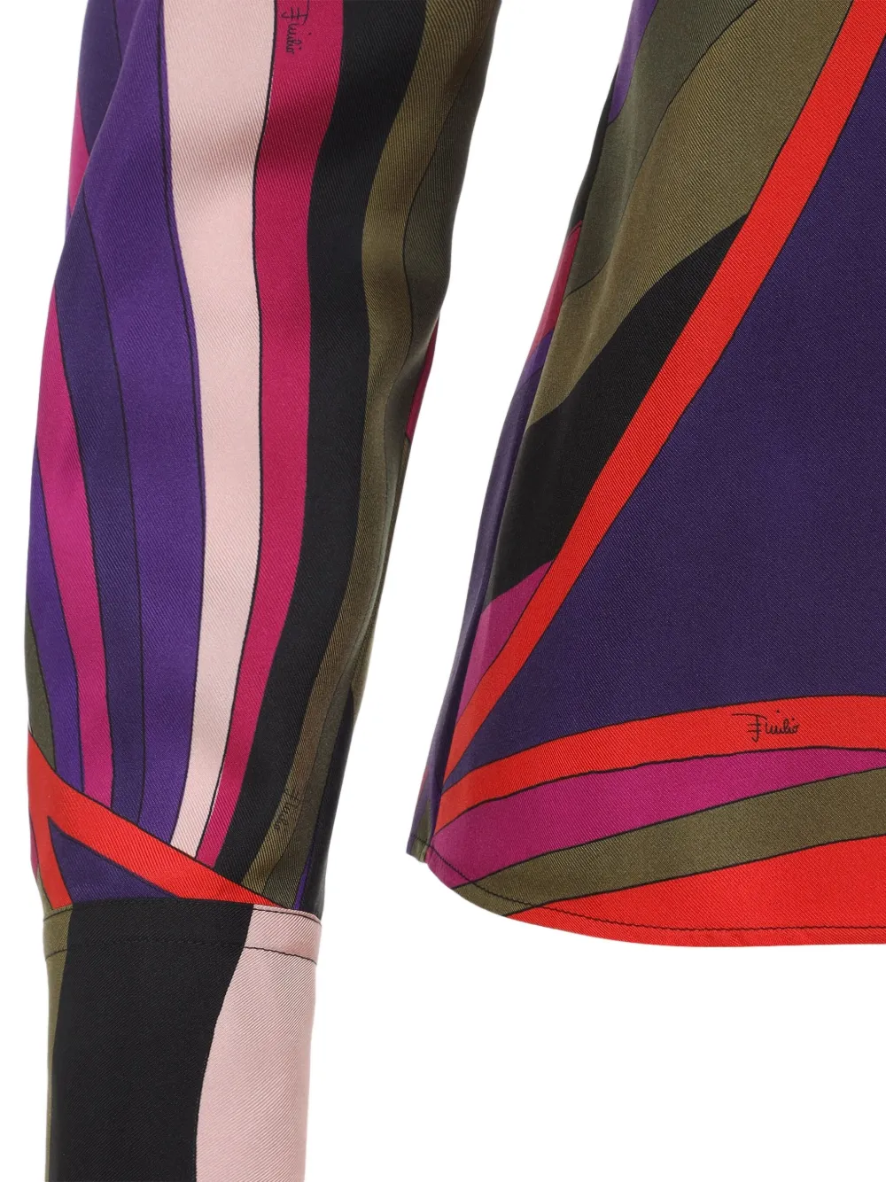 PUCCI blouse met abstracte print Paars