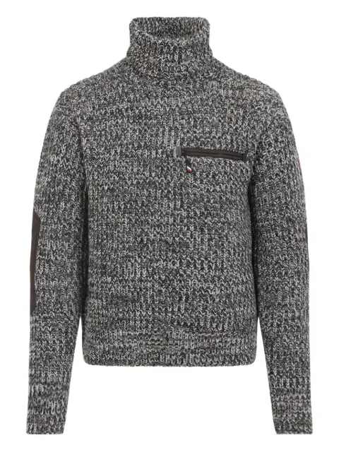 Moncler Grenoble roll-neck elbow-patches sweater