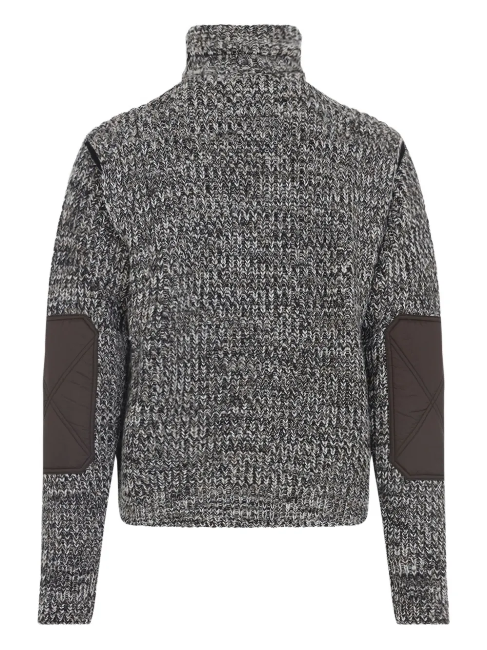 Moncler Grenoble roll-neck elbow-patches sweater - Grijs