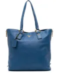 Prada Pre-Owned 2000-2025 Vitello Daino Side Zip Shopper tote bag - Blue