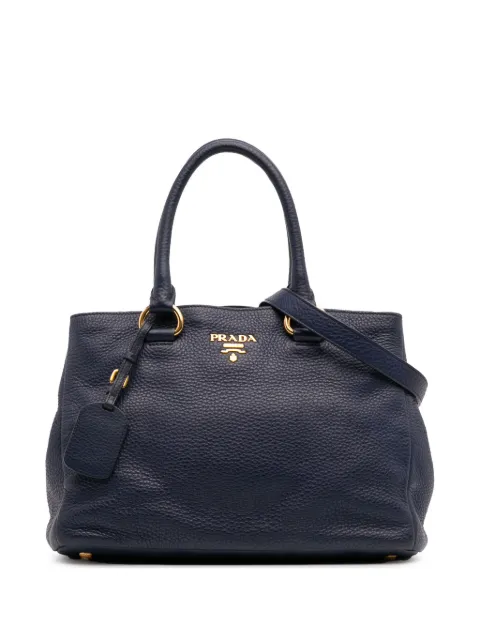 Prada Pre-Owned 2000-2025 Vitello Daino Open Convertible Tote satchel