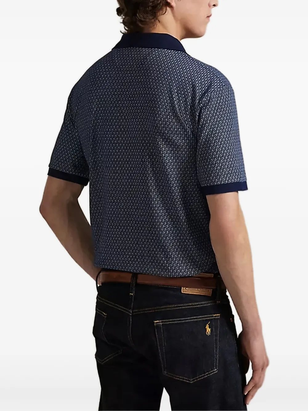 Polo Ralph Lauren Poloshirt met geometrische print Blauw