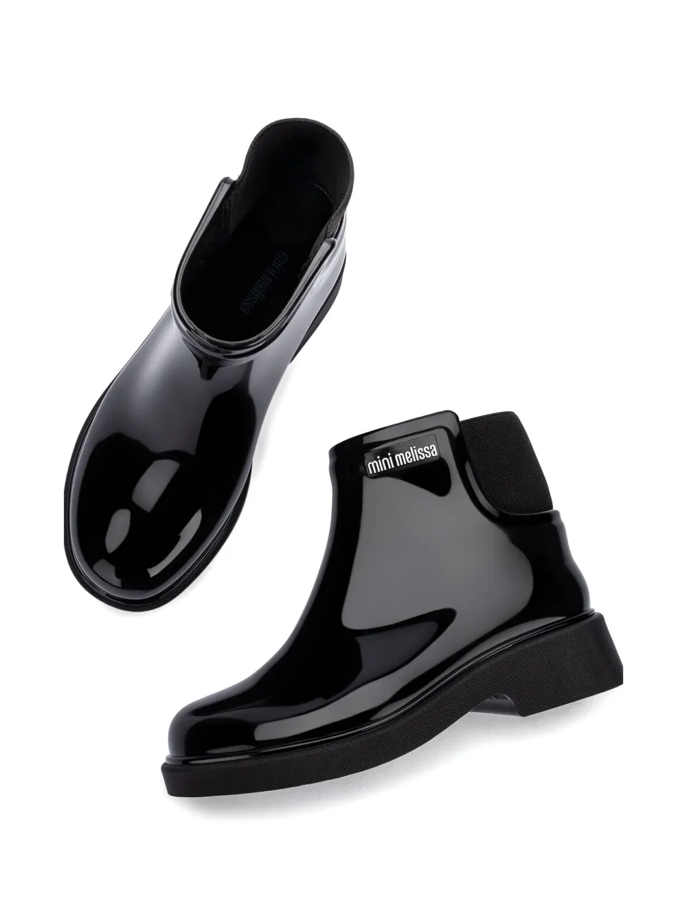 Mini Melissa logo-patch Chelsea boots - Zwart