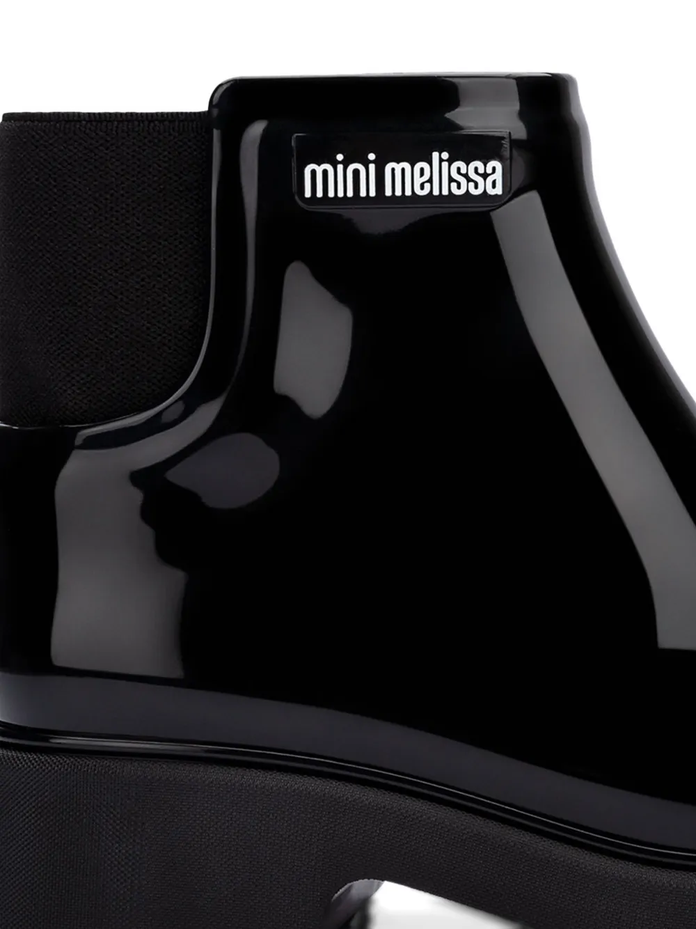Mini Melissa Chelsea laarzen met logopatch Zwart