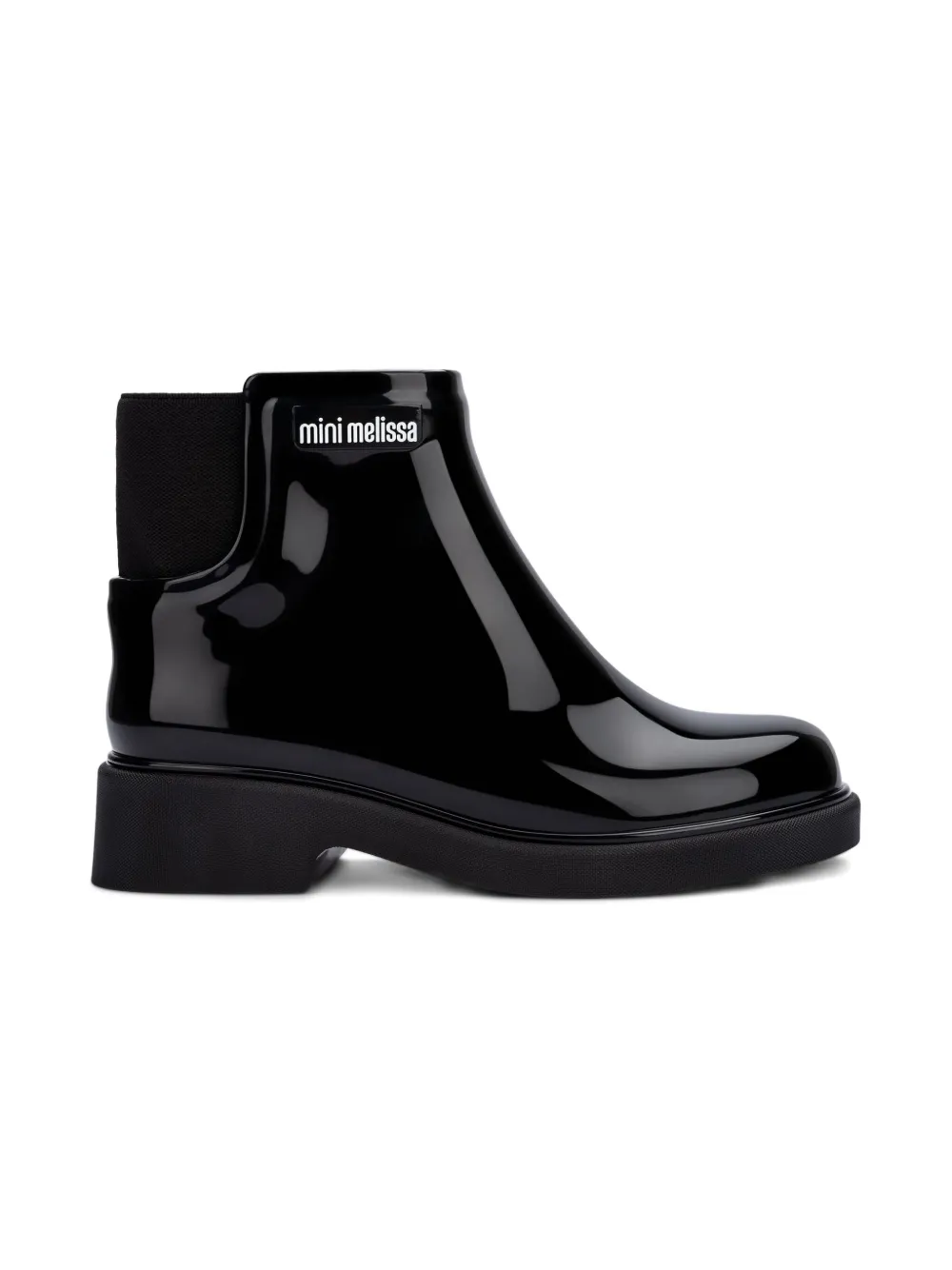 Mini Melissa Chelsea laarzen met logopatch Zwart