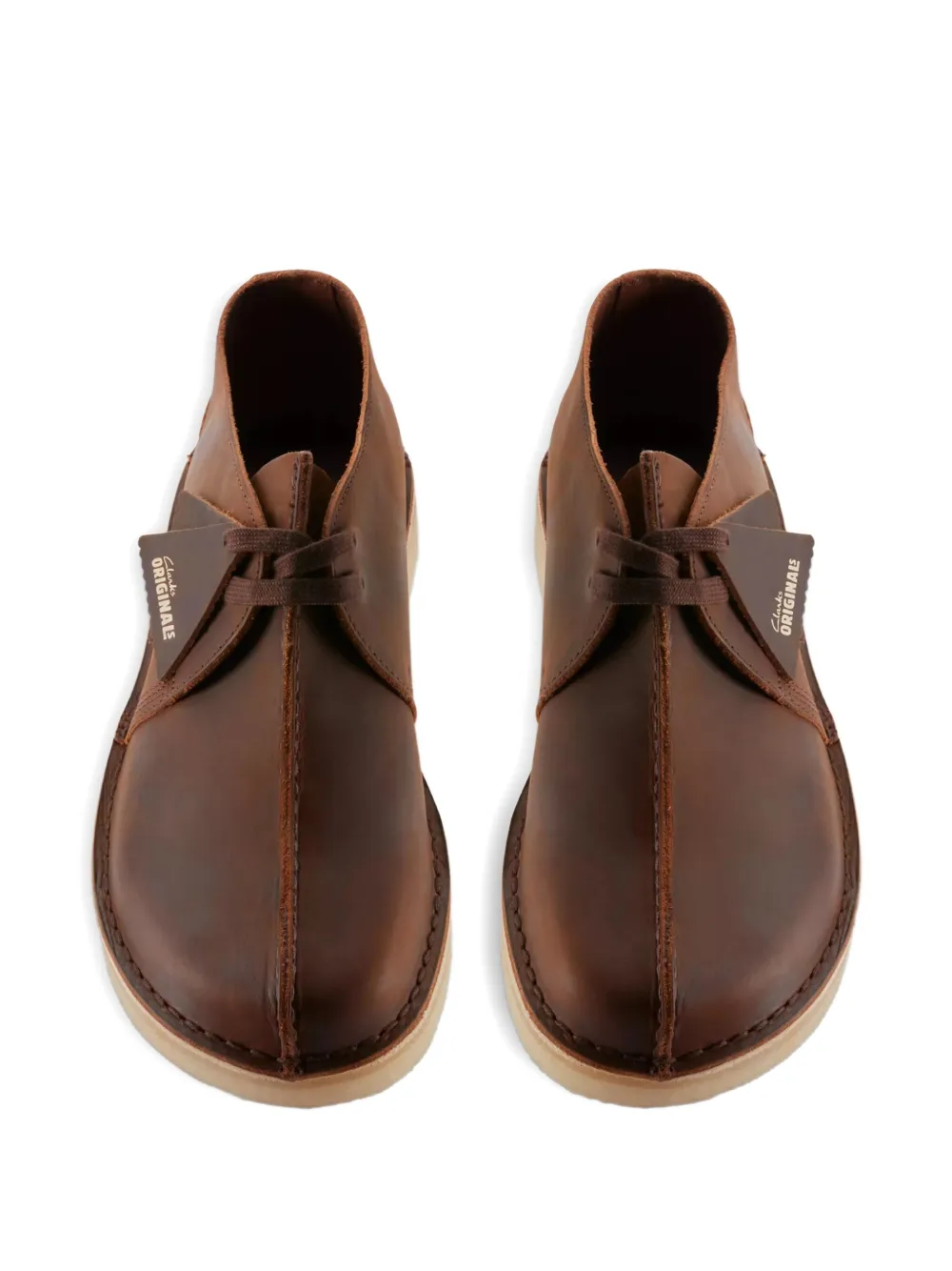 Clarks Originals Leren veterlaarzen Bruin