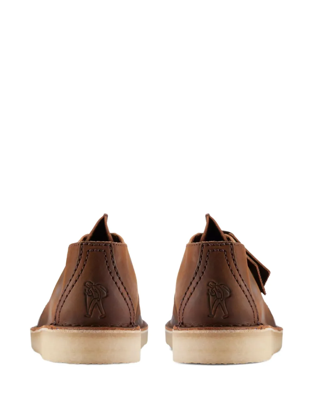 Clarks Originals Leren veterlaarzen Bruin