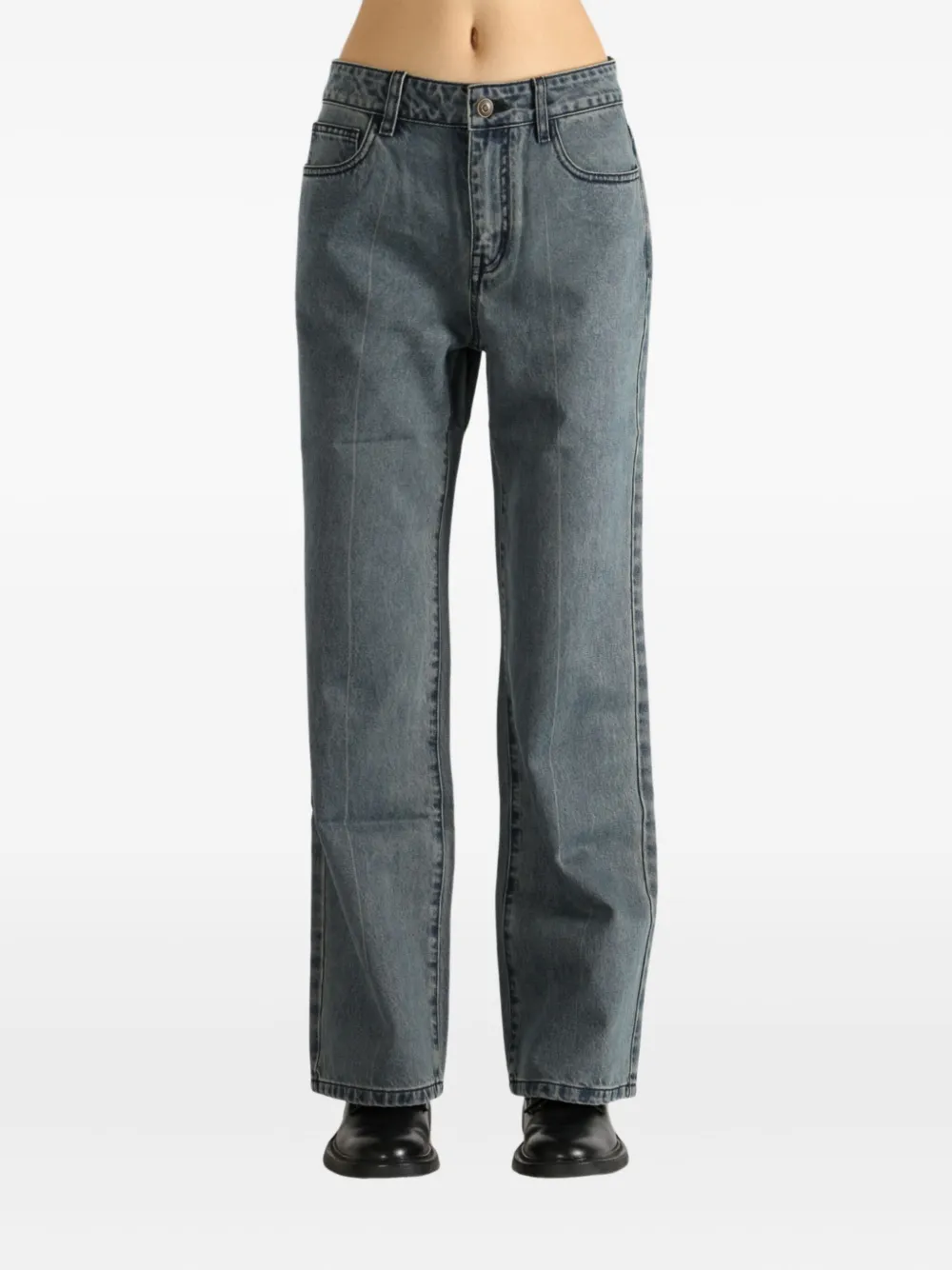 ATELIER NEW YORK washed-effect jeans - Blauw