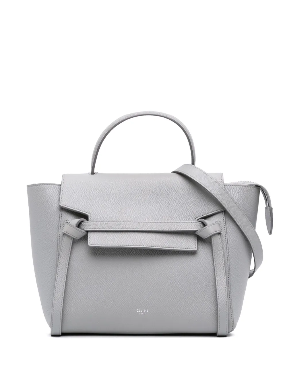 Celine Pre-Owned 2017 Micro Grained Calfskin Belt Bag satchel | Grey | Image 1
