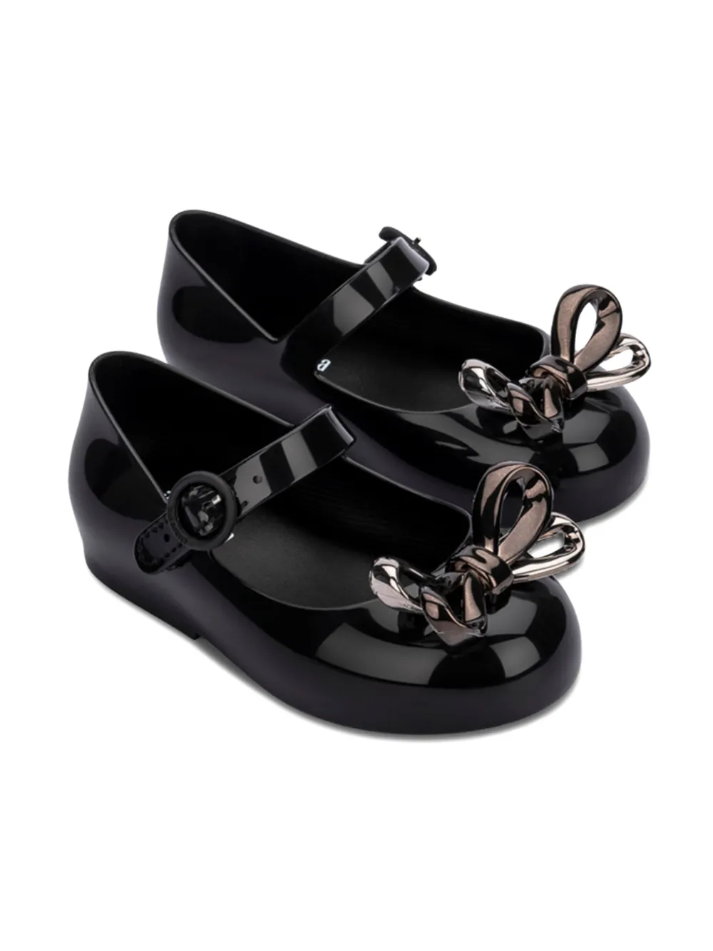 Mini Melissa Sweet Love Glam ballerina's - Zwart