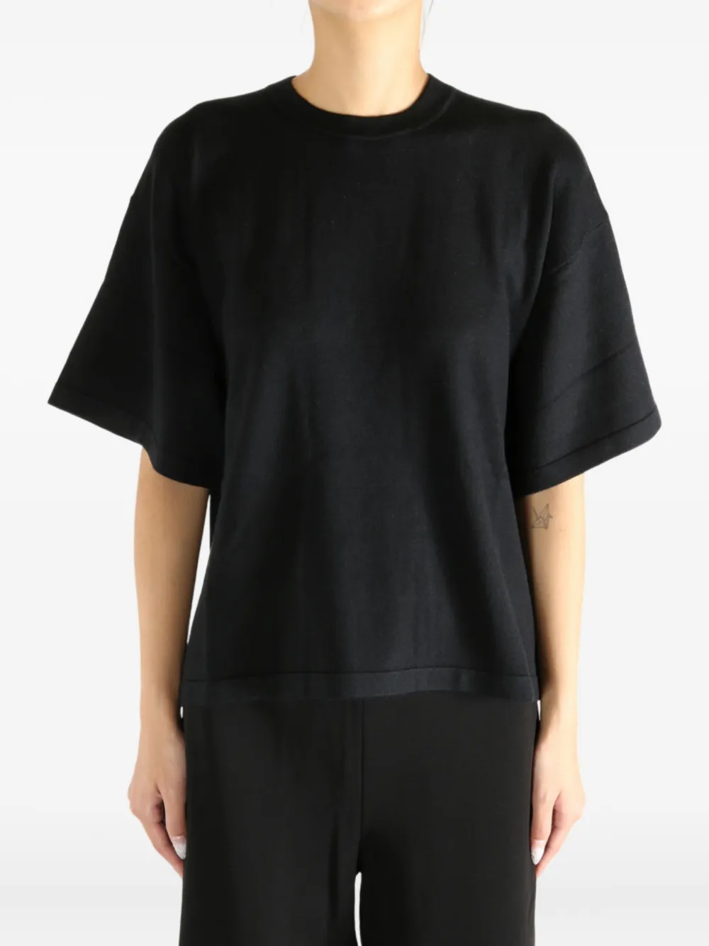 ATELIER NEW YORK T-shirt van zijdemix Zwart